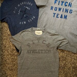 Abercrombie & Fitch Gray Heather 'Fitch Athletics' Crew Tee Lot